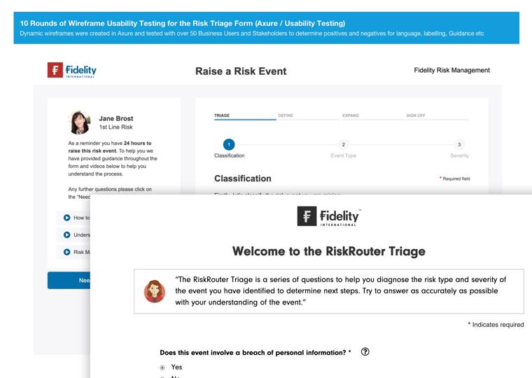 Fidelity · user testing