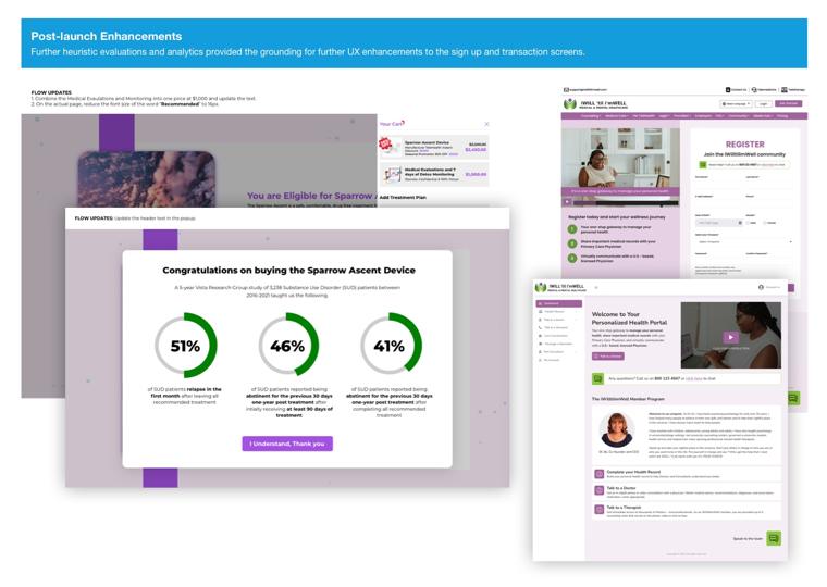 US HealthTech · journey & UI upgrades