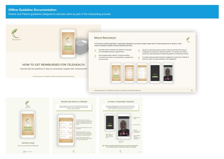 Telehealth recovery · app & session UI
